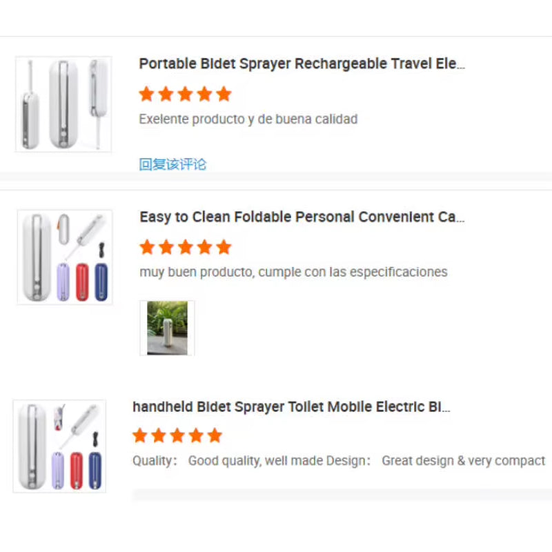 Upgrade Your Personal Hygiene with the Rechargeable High-Pressure Electric Portable Bidet Sprayer - Perfect for Travel and Everyday Use