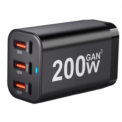 Power Up Your Devices with the 200W USB-C Fast Wall Charger - 4 Ports for Ultimate Convenience
