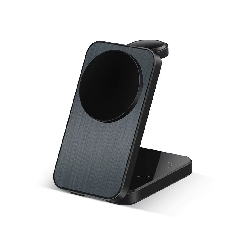 Experience Ultimate Convenience with Our New Foldable 15W Magnetic 3-in-1 Wireless Charging Station – Charge Up to 3 Devices Simultaneously with PD 3.0 Compatibility!